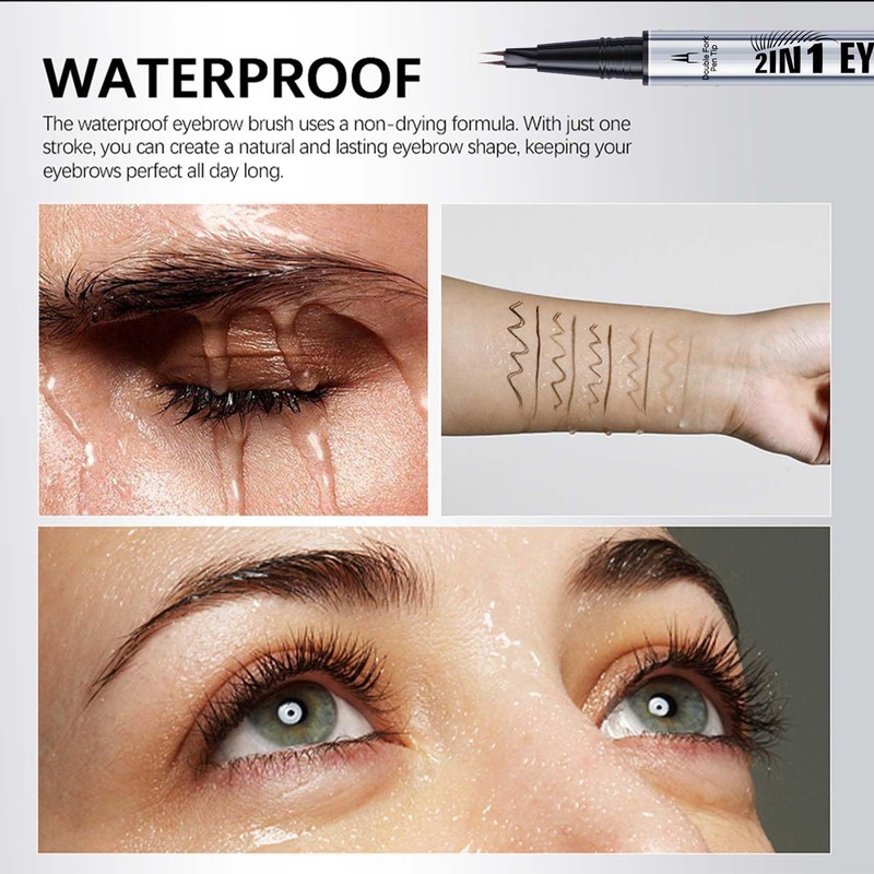 Eyebrow Pen 2-in-1 - Magic Eyebrow Pencil Dual-Ended - Microblading