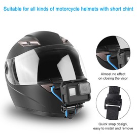 Camera Mount for Motorcycle Helmets Action Camera Helmet Mount Compatible with GoPro Hero 2018/6/5/4 Motorcycle Helmet Chin Mount for GoPro Hero 9/8/7