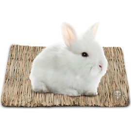 SunGrow Rabbit, Leopard Gecko & Guinea Pig Grass Chew Mat, Hay Bedding, Zip tie to Wire Cage Provide Insulation Cold Weather, Cover Ugly Wire on Cage, DIY Small Pet Runways, Huts