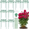 Elefama 8 Pack Peony Cages and Supports with Plant Support