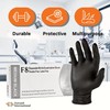 F8 Disposable Nitrile Examination Gloves, Size MEDIUM and BLACK, Latex