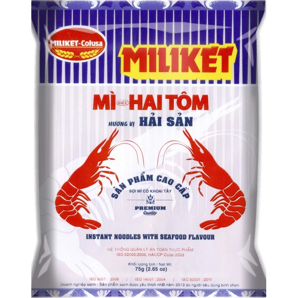 Miliket-Colusa Vietnam Instant Ramen Noodles - Seafood Flavor Hải Sản