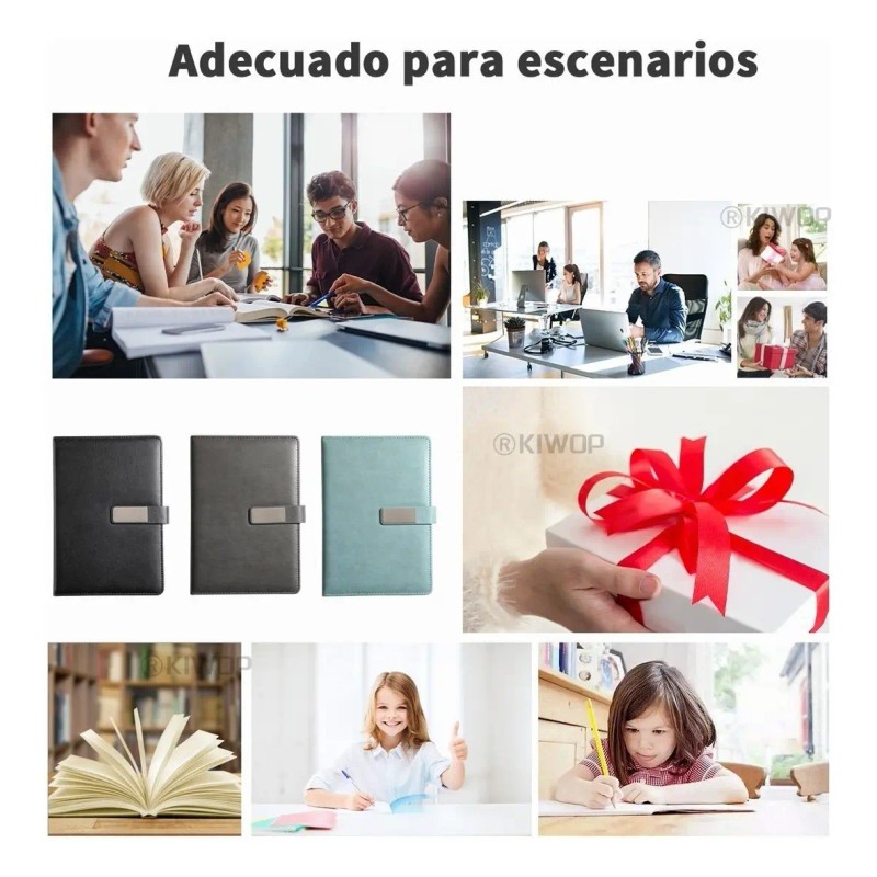 Agenda De Cuero Libretas Hebilla Magnética Con Bolígrafo