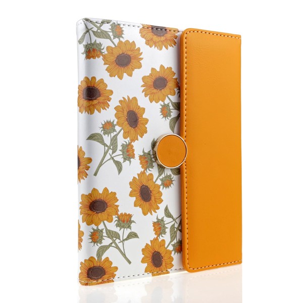 Mazeran Floral Magnetic Journals, Elegant Faux Leather Hard Cover B6