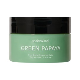 shaishaishai GREEN PAPAYA Pore Deep Cleansing Balm, Makeup Remover, Gentle Exfoliating, Pore Cleaner, Black Head Remover for Face, Oil Cleanser with Jojoba Oil, Korean Skin Care, 2.87oz