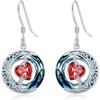 TOUPOP Garnet Earrings for Women January Birthstone Earring 925 Sterling