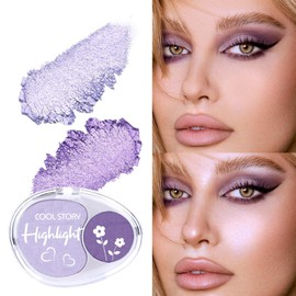 Face High Lighters Makeup Glitter Illuminator Pressed Powder Luminizers Eyeshadow Palette Powder for Face Body Cheek Skin 3#
