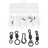 150pcs Fishing Barrel Bearing Rolling Swivels Kit Winding Resistance Stainless
