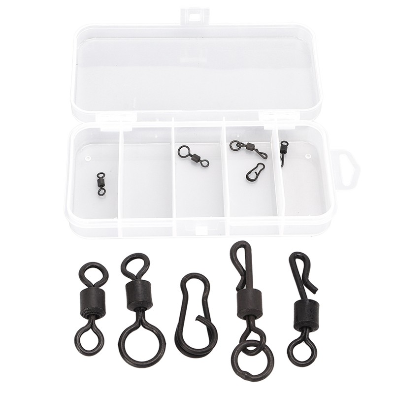 150pcs Fishing Barrel Bearing Rolling Swivels Kit Winding Resistance Stainless