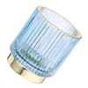 DOITOOL Cosmetic Brush Holder Thickened Glass Pencil Container Blue Small