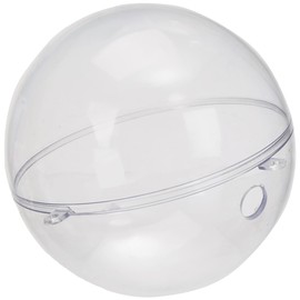 RAYHER - Plastik-Kugel, 2 tlg., 14 cm, mit 15 mm Loch für LED Kette, kristall