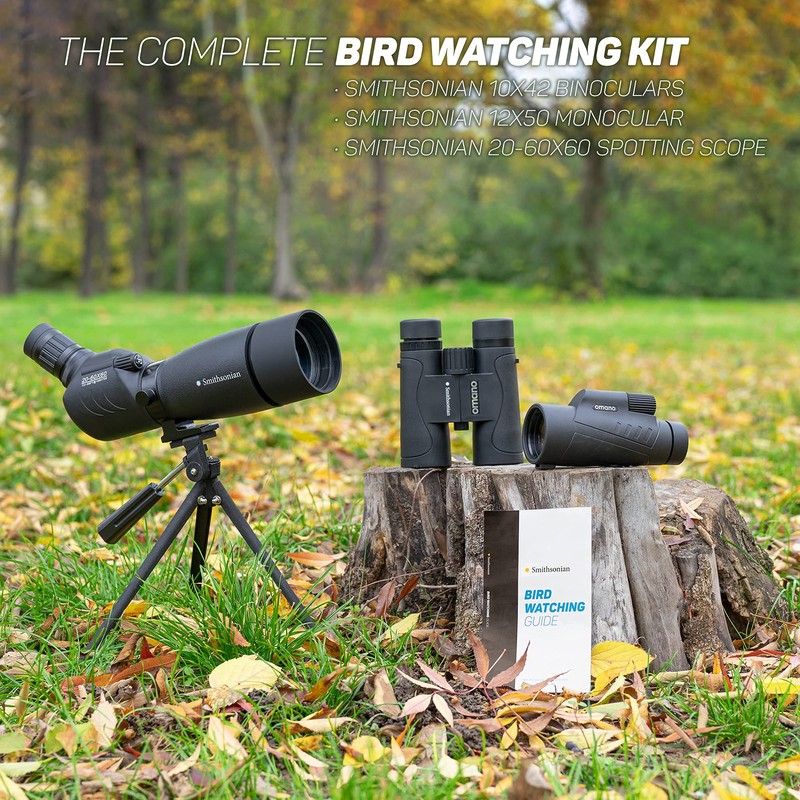 Omano Smithsonian 12x50 Monocular Telescope with Smartphone Adaptor – Monoculars