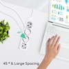 Aigostar Steckdosenleiste 4-fach Tischsteckdose Kindersicherung 1'5m Kabel, Weiß
