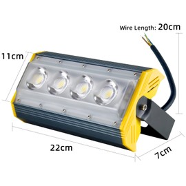 SngBrt LED Flood Lights Outdoor,50W 6000LM Super Bright Floodlight Outside Work Light, IP65 Waterproof 6000K Outdoor LED Flood Light for Garage, Yard, Lawn, Garden (Spotlight)