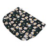 Healvian Floral Embroidered Makeup Pouch Lightweight Canvas Travel Cosmetic Bag