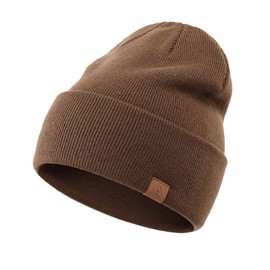 Magracy Knitted Hat for Men Women Winter Hats Unisex Cuffed Beanies Knit Skull Cap, brown