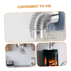 Uonlytech Wood Stove Chimney Exhaust Wood Stove Pellet Stove Kit Elbow 3 Inch Stove Chimney Flue Elbow Stove 3 Inch Stainless Steel Camping Stove Stainless Steel Chimney