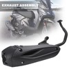 Mokuo Motorcycle Exhaust Assembly in Heavy Iron Material Compatible with