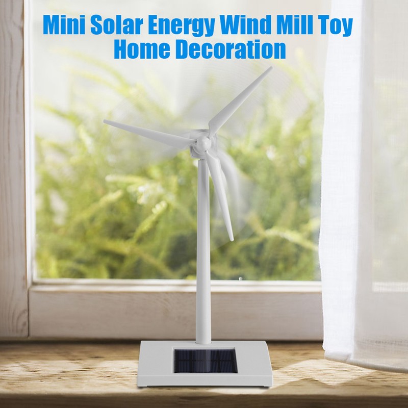 Mini Solar Energy Wind Mill Toy Kids Children Science Teaching