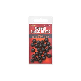 ESP Rubber shock beads 8mm CHODDY SILT qty25