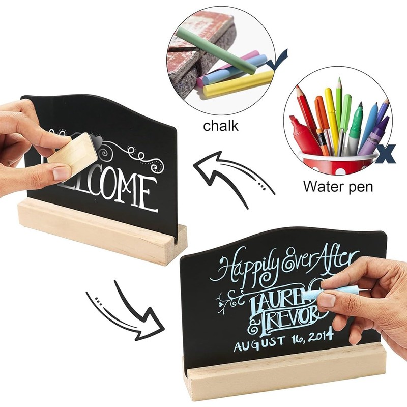 Nagoyuki 12PCS Mini Chalkboard Signs Kitchen Notes Chalk Boards Small