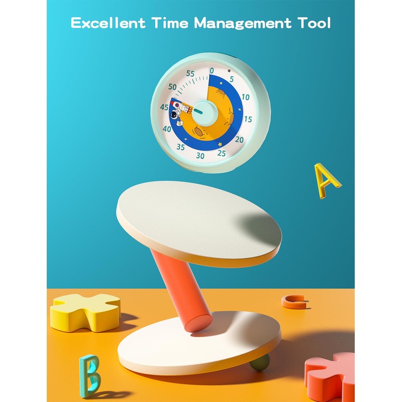 Visual Timer for Kids, 60-Minute Countdown Timer for Classroom Office
