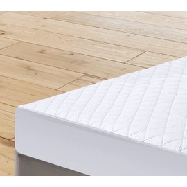 QAYAM Quilted King 30CM Mattress Protector Deep Stretch Skirt Anti Allergy Breathable Lightweight Fitted Mattress Topper Cover-NOT WATER PROOF (King-152x200+30)