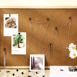 Shimeyao 30 Pieces Push Pin Hooks Push Pin Hangers 20 Lbs Metal Hanger Picture Hanging Nails on Wooden or Fabric Wall for Home or Office