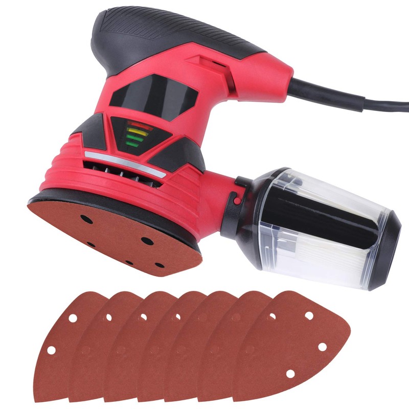 50 Pieces Sanding Discs Pads, 5 Holes Hook and Loop