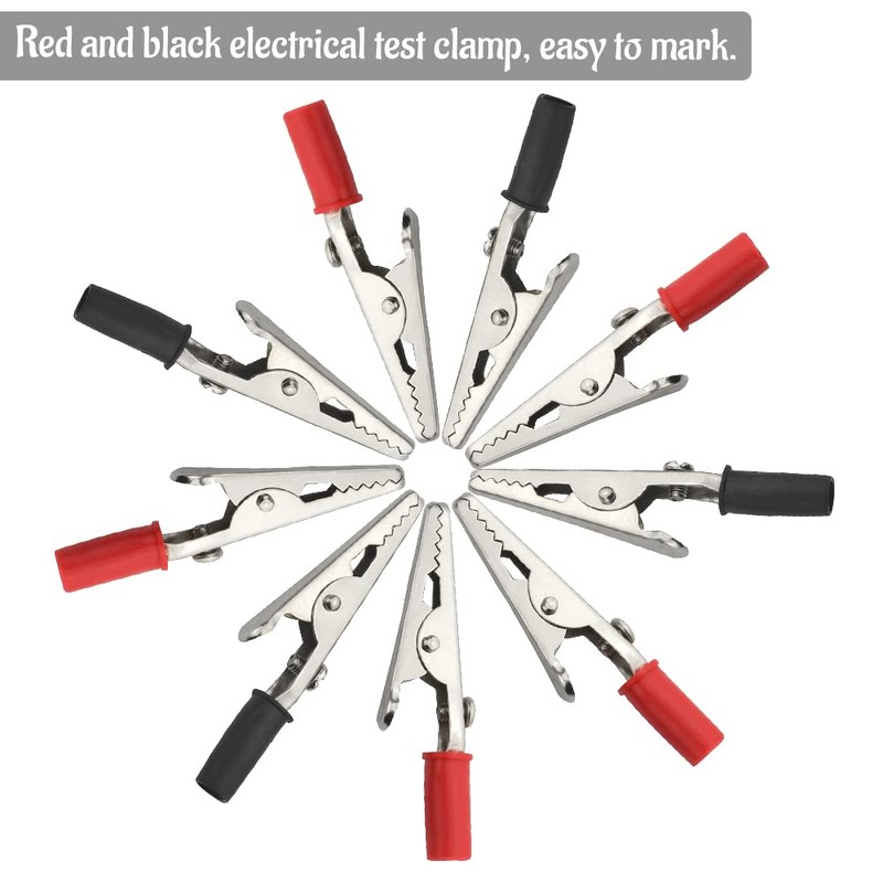 WMYCONGCONG 22 PCS Metal Alligator Clips Electrical Test Clamps with