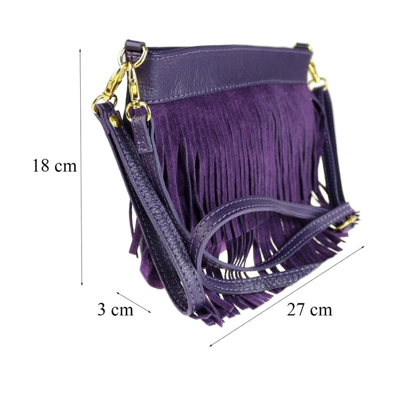 Girly Handbags New Medium Echtes Wildleder Schultertasche Quaste Crossbody Womens