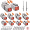JRready Deutsch DTM 4 Pin Connectors 4 Kits, Waterproof Electrical