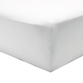 Sapphire collection® Bunk Bed Fitted Sheet Non Iron Percale 180 Thread Count Polycotton Plain 30CM/12 Inch, Bunk Bed (White)