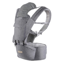 Baby Carriers from Newborn to Toddler: Advanced 9-in-1 Baby Carrier 3–36 Months, Adjustable, Ergonomic Baby Carrier Hipseat for All Positions & Seasons with Head Hood, Comfort Hip Seat for in/Outdoor