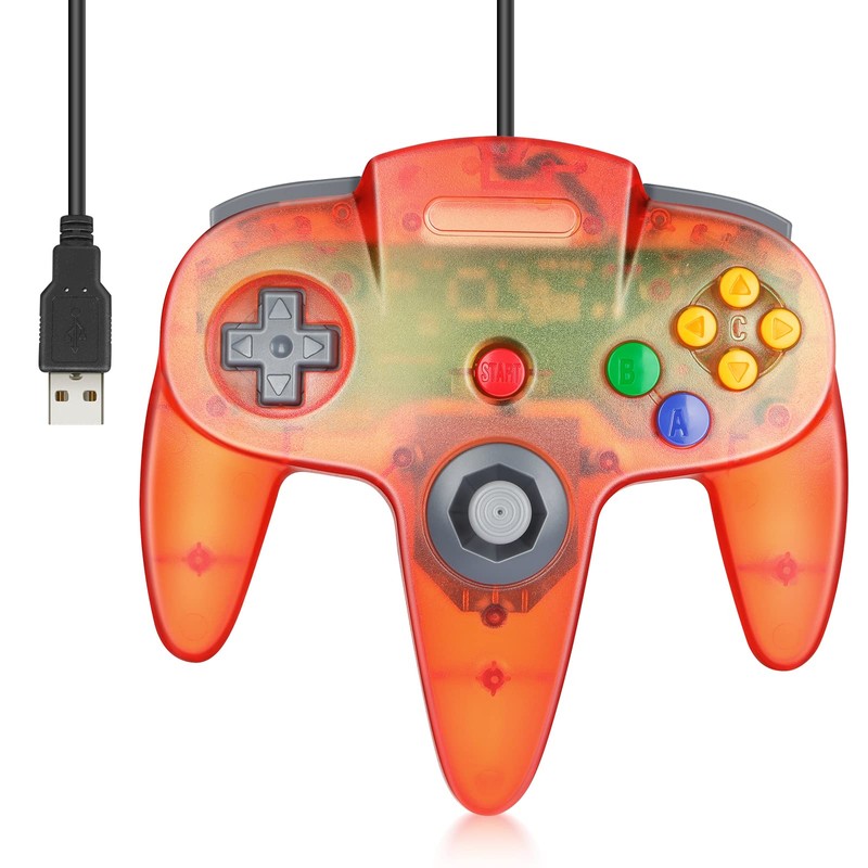 2 Pack USB N64 Controller, FISUPER Wired USB Gamepad Joystick