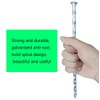 40 Pack - 10" Solid Galvanized Non-Rust Metal Garden Stakes,