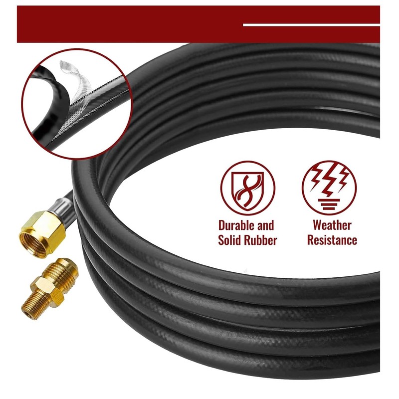 5FT High Pressure Propane Regulator Hose, 0-20PSI Adjustable Propane Tank