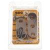 Secotec Wardrobe Rail Supports Oval Nickel, Pack of 2, 105030315