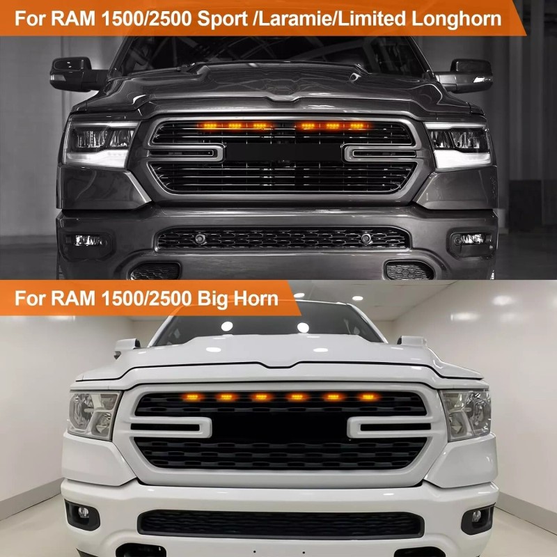Sidi 6pcs LED Grill Lights for 2019-2024 Ram 1500/2500 Front