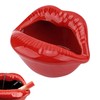 Biiange Ceramic Red Lips Lipstick Ring Holder, Lip Ceramic holder,