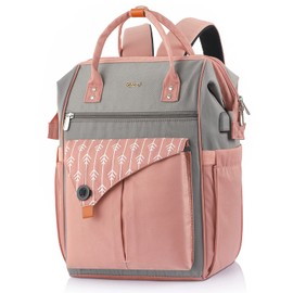 RJEU Backpack, School Backpack for Uni Leisure Job, Beautiful and Sophisticated Daypack with Laptop Compartment & Anti Theft Pocket, Waterproof Backpack Gifts for Mum Girl For Birthday, Hy58-pink