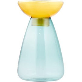 Paseo EW-23 Glass Base for Hydroponics, Blue, Size: Approx. φ3.5 inches (9 cm), H1.8 inches (4.5 cm)
