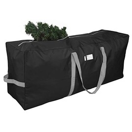 Primode Christmas Tree Storage Bag | Fits Up to 7.5 Ft. Disassembled Xmas Tree | 50” x 15” x 20” Tree Storage Container | Heavy Duty Holiday Storage Box | Durable 600D Oxford Material (Black)