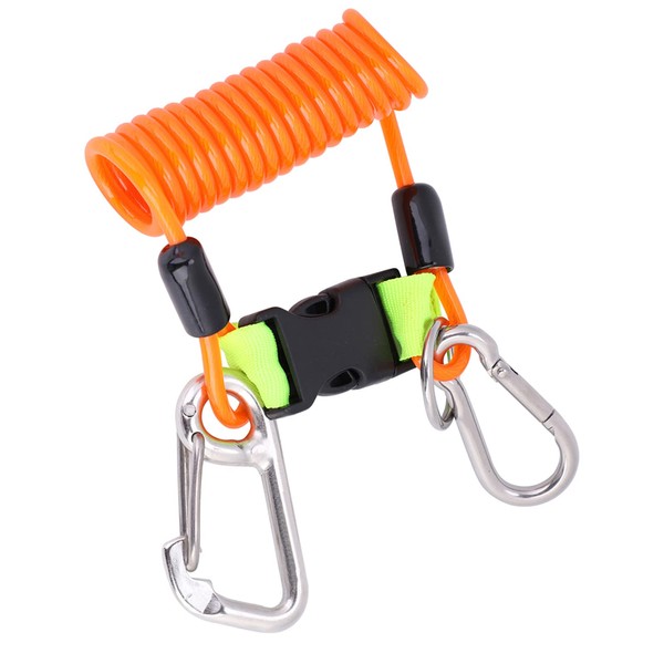 Snappy Coil Outdoor Climbing Underwater 16.3x7cm Diving Scuba Diving Photography (Orange)
