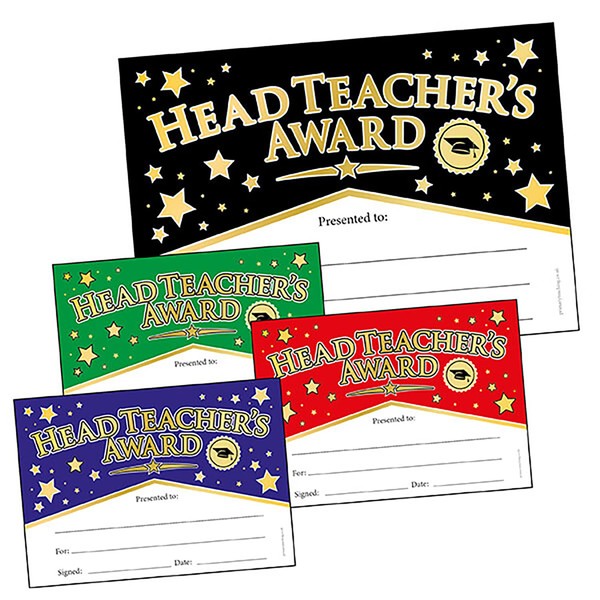 40 Head Teachers Award Formal Design Childrens Pupils School Reward