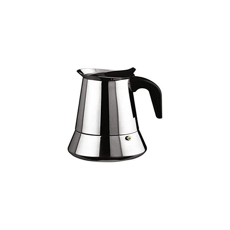 Ilsa Espresso Bonkaffe Stainless Steel Italian Cafetiere, Silver 4 cups