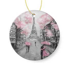 2022 Christmas Ornaments,Art Paris Eiffel Tower Christmas Ornaments for Christmas Tree Decorations Home Party Decor Ornaments Xmas Gifts