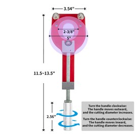 CNWZYMX Oil Filter Cutter Tool for 2-3/8" to 5" Cutting Range for Car Airplane Lawnmower Motorcycle Filter Universal Aluminum Red