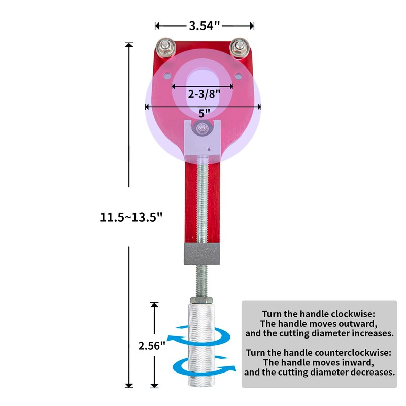 Oil Filter Cutter Tool for 2-3/8" to 5" Cutting Range,