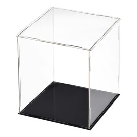 DMiotech 1 Pack Acrylic Display Case Box Transparent Dustproof Showcase, 7.9x7.9x9.8 Inch for Collectibles